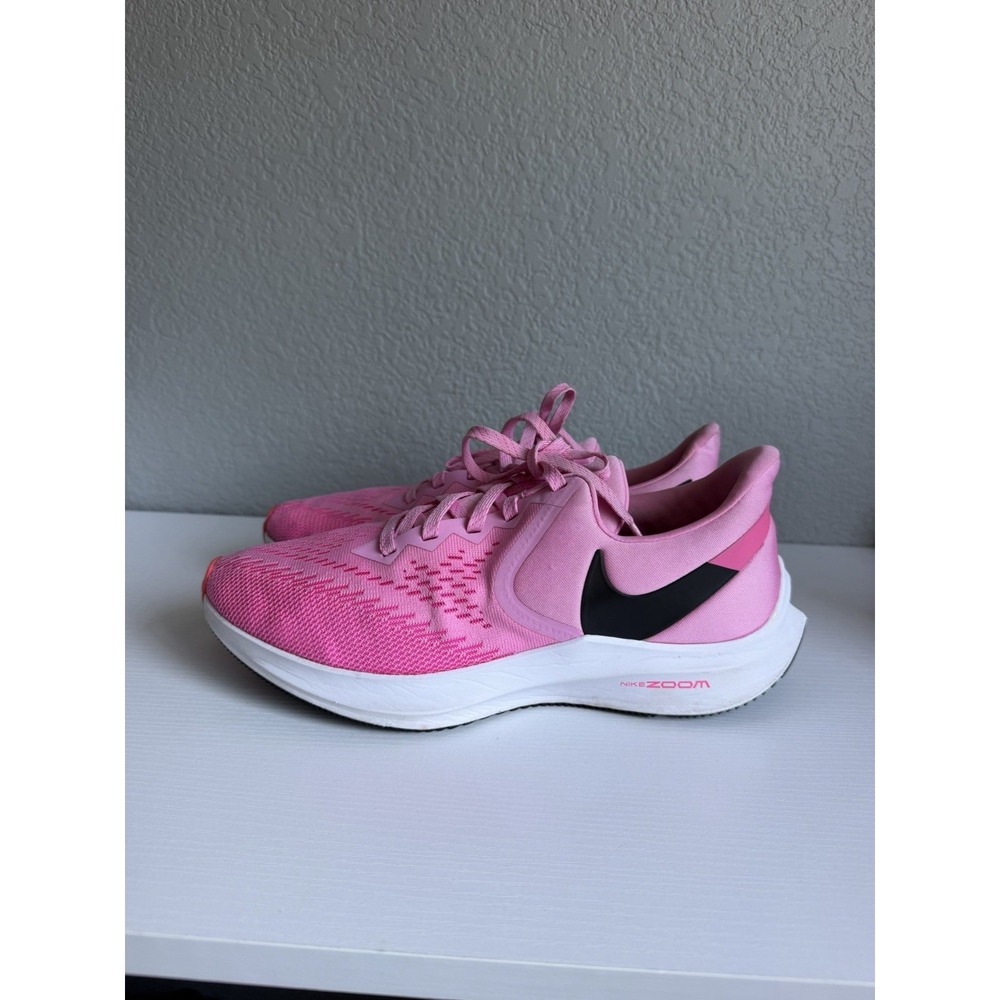 Nike Zoom Winflo 6 Women's 10 Psychic Pink Black Running Shoes BQ3192-600 - Picture 2 of 12